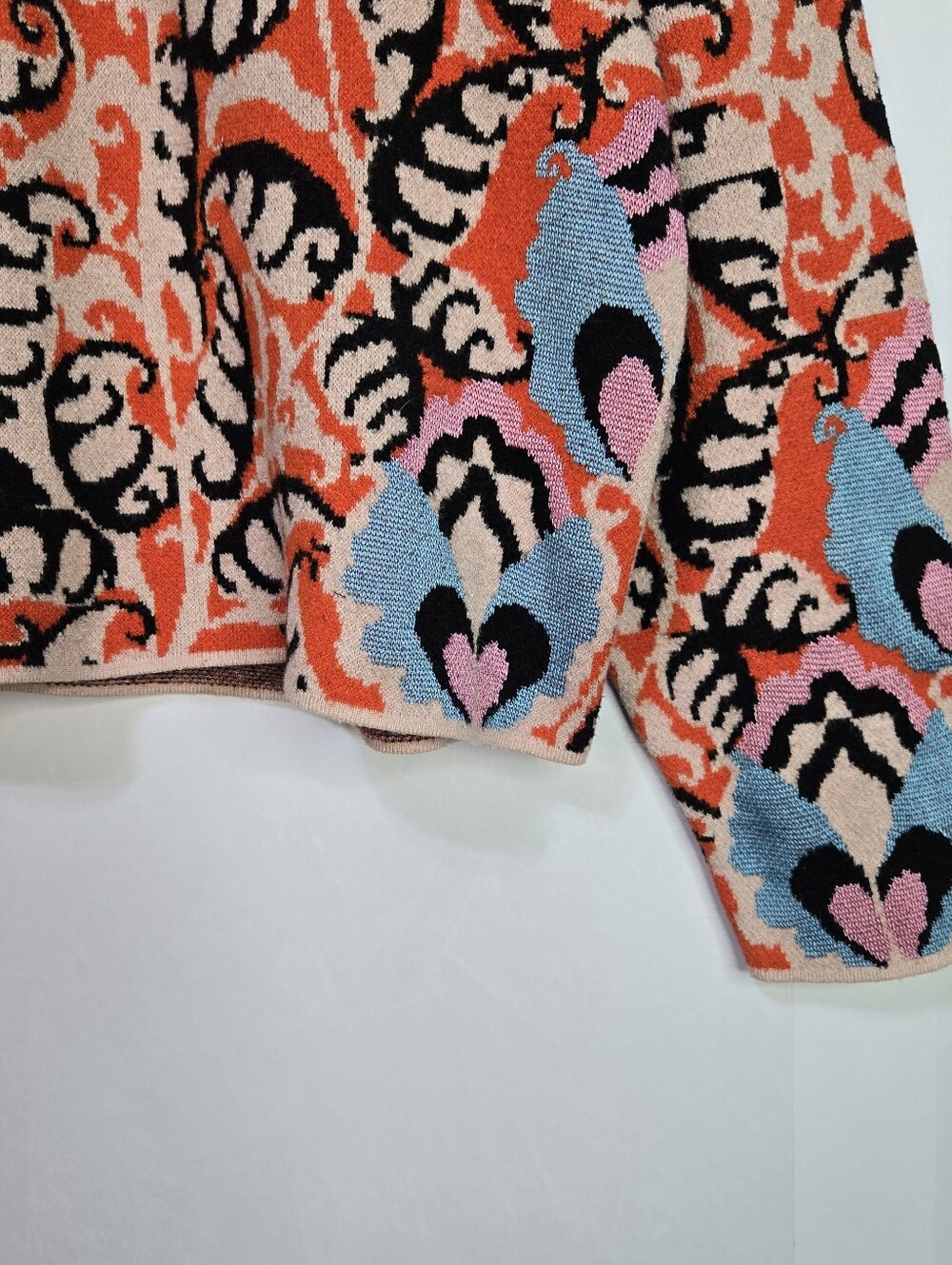 MAEVE Women Size XL Mock Neck L/Sl Heavy Winter Sweater, Abstract Print - Picture 5 of 12
